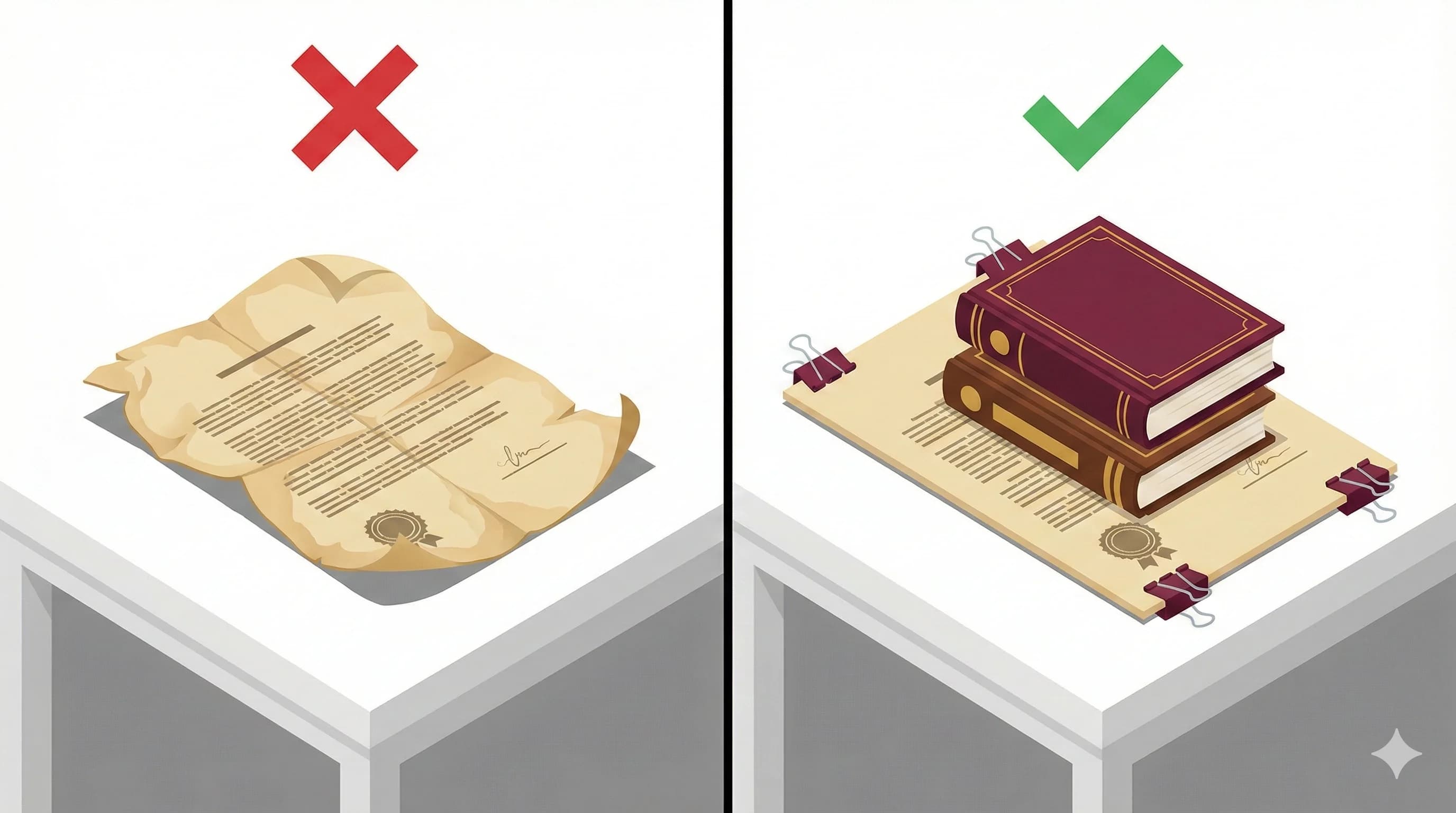 Exemplo: Documentos Antigos ou Dobrados